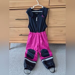 Didriksons 100 Kids Waterproof Windproof Pink Outdoor Pants Fleece 3T To 4T